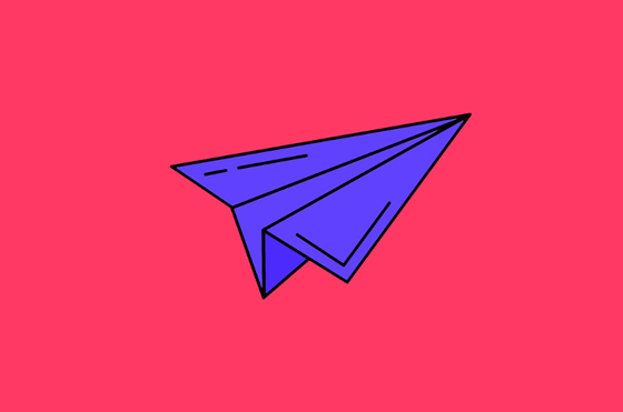 graphics of a simple vectors paper plane